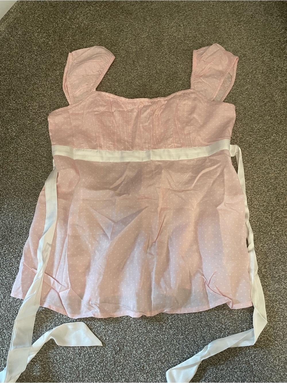 Hollister Sweet Pink Polka Dot Tie-Waist Tank